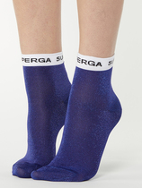 (Spot) calzedonia women blue flashes white LOGO side socks fashion street shoot comfortable