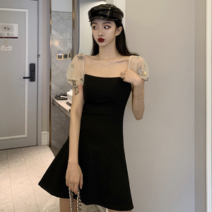 Small sexy black show thin sweet temperament fashion dress