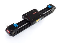CCMw45-15 black aluminum alloy roller type dual-axis center sliding table module silent synchronous belt linear drive