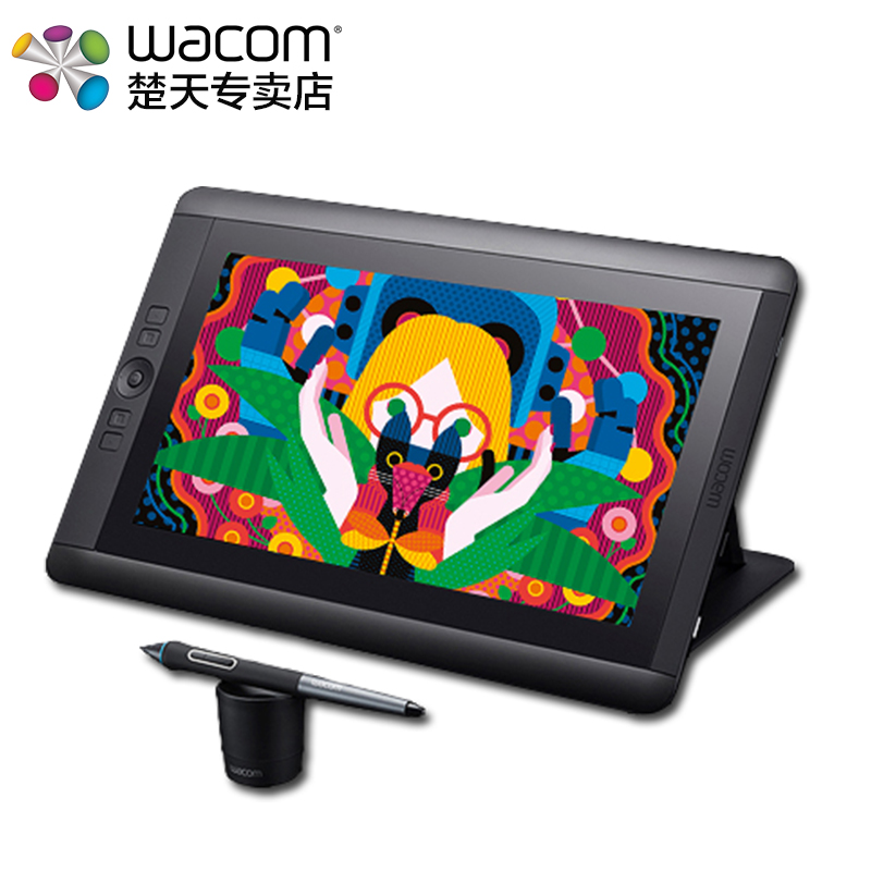 Wacom数位屏 13HD新帝Cintiq DTK-1301绘图屏 液晶手绘板手绘屏
