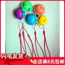 New 4CM cm two-color paint color color big bell keychain pendant bag accessories micro-Commerce scan code gift