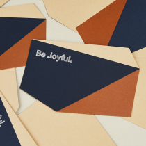 PaperPlay Alien blue orange blessing greeting card Christmas Day invitation Birthday gift original Italian high-end card