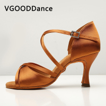 VGOOD Professional Latin dance shoes female adult soft thick bottom medium high heel exercise performance national Peuuuuuuuuuuuuuuuuuuuuuuuuuuuuuga