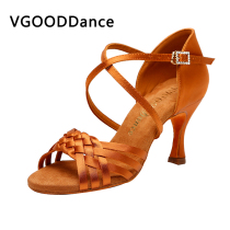 VGOOD professional Latin dance shoes female adult soft bottom with high heel practice kungfu performance competition national standard dance shoes