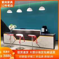 Simple atmosphere Company front desk Reception desk 3 2 meters bar desk Hotel cashier desk Information desk