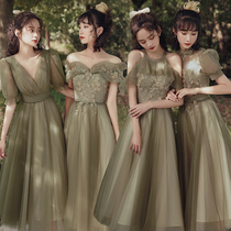 Bridesmaid clothes 2021 new super immortal forest style small refreshing simple slim party dress can be worn normally