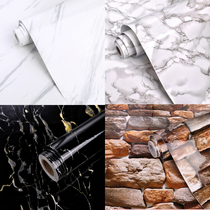 Imitation marble sticker wallpaper wallpaper self-adhesive cabinet kitchen stove wall sticker self-adhesive furniture refurbished waterproof brick pattern