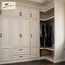 Qunying Baiyi whole wardrobe custom modern simple bedroom big wardrobe custom solid wood wardrobe sliding door wardrobe