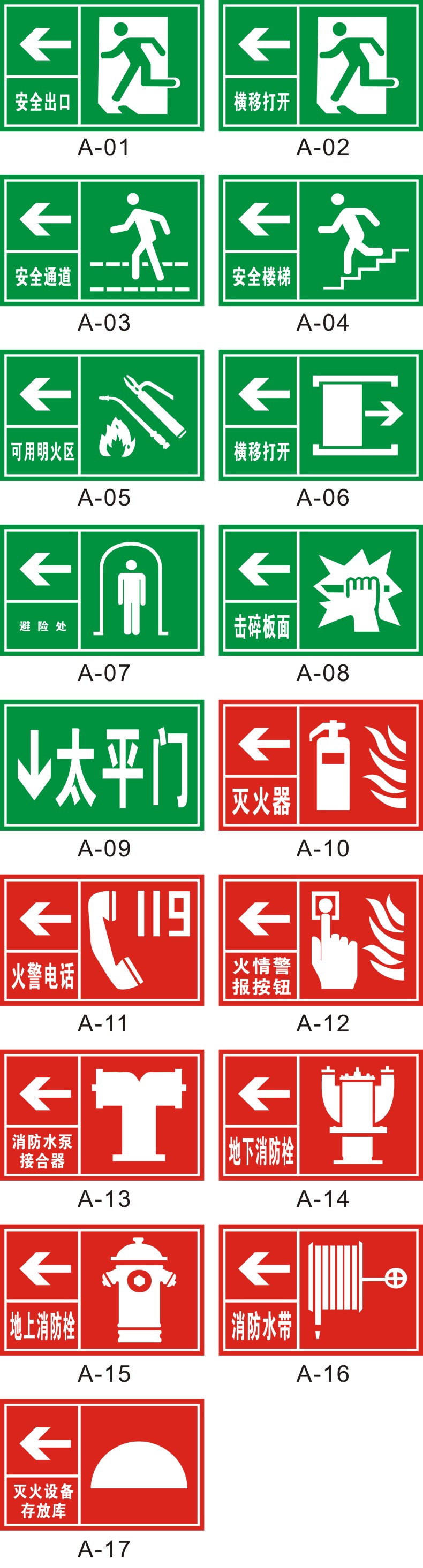 提示牌消防安全出口指示牌通道器材标识pvc背胶地贴可