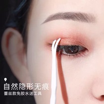 Lace Mesh Double Eyelids Paste Olive-Shaped Sticky Natural Breathable Fairy Paste Net Red Artifact