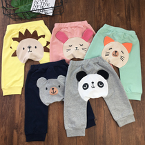 80-110 yard baby pure cotton fine hair ring soft cartoon large PP pants autumn money men and women fat baby gattening version pants