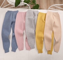 Childrens wool pants warm pants wool pants womens baby leggings anti-Pilling boys and high elasticity