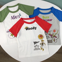 90-140 male and female child pure cotton short sleeves T-shirt inserts shoulder sleeves Japanese childrens summer clothing baby half-sleeve jersey outwear