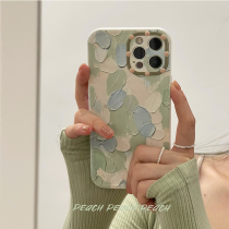 Suitable for apple 13 phone shell oil painting graffiti silica gel anti-fall iphone13promax net red small crowdlady