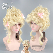 Fennell milk platinum French noble Queen Queen Queen peerless Cleopatra Palace Court wig has been shaped