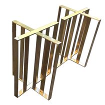 Nordic dining table feet Modern stainless steel bar feet rock board table legs Gold light luxury marble solid wood support frame