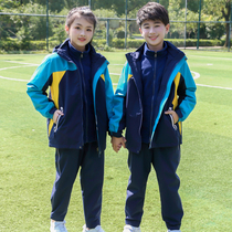 Childrens spring and autumn detachable assault clothes boys and girls outdoor three-in-one waterproof windproof and warm coat