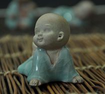 Longquan celadon boutique Geyao kiln tea pet purple sand tea pet porcelain tea ceremony ornaments special offer