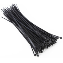 100 x Thin Black Cable Tidy Ties Zip Ties Cord Strap Wrap 20