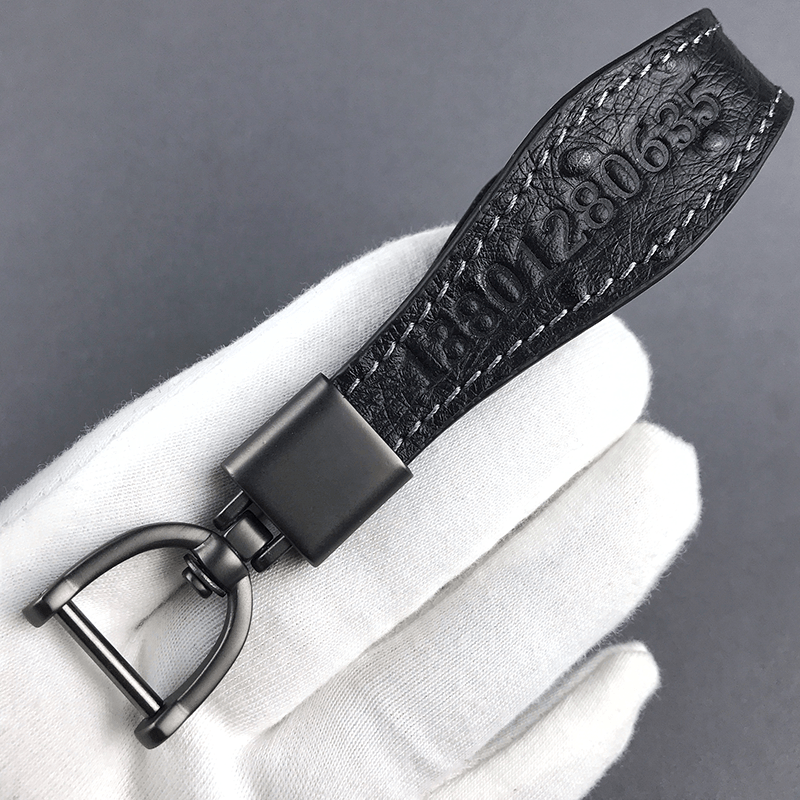 mercedes-benz audi bmw volkswagen leather bule car keychain phone number plate anti-lost custom lettering pendant