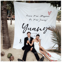 Wedding photography props background hanging cloth Wedding creative sample props Location photography road creative English background