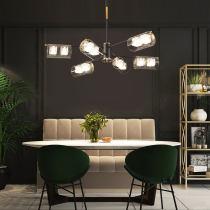 Modern minimalist chandelier living room lamp Nordic light luxury atmosphere bedroom restaurant creative lighting package 2021 new