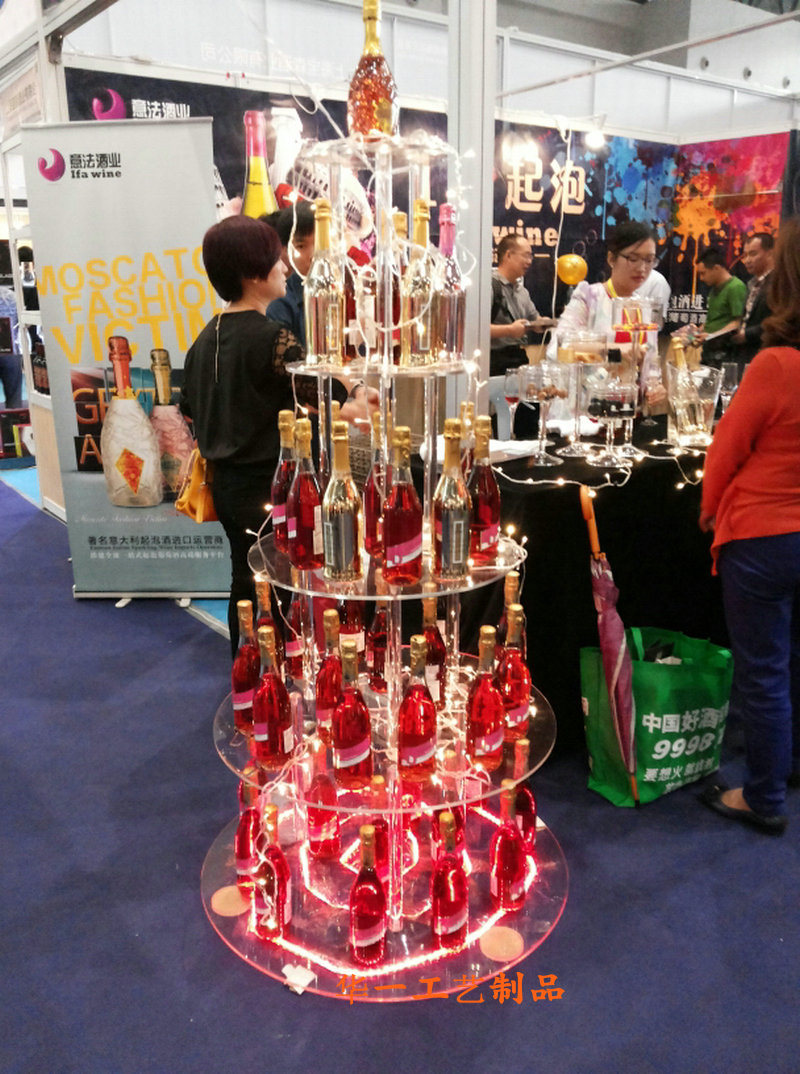 有机玻璃香槟酒架 水晶婚庆香槟塔架 婚庆用品 电子产品展架批发