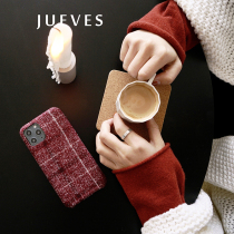 Jueves red hair mobile phone shell iphone12 autumn and winter 11promax apple x plush 11pro New Year 11