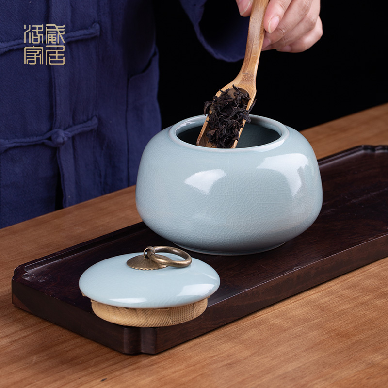 And your up with jingdezhen ceramic seal pot tea caddy fixings portable puer tea storage POTS tea accessories