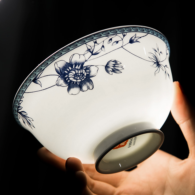 Blower, jingdezhen blue and white porcelain tableware ipads China Chinese dishes suit high - end gifts home dish bowl combination