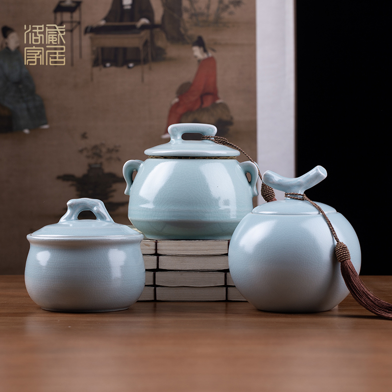 Your up caddy fixings portable sealed as cans of jingdezhen kung fu tea set household ceramic tea pot of tea warehouse size box