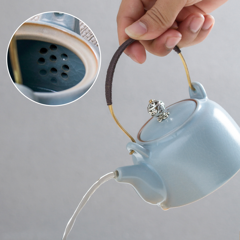 Blower, small ceramic teapot manual girder pot of your porcelain teapot your up portable travel kung fu tea pot