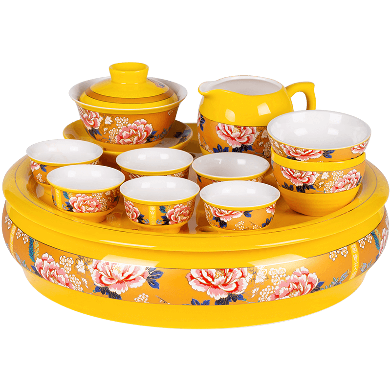 Luo wei was suit household ceramics jingdezhen fair a complete set of Chinese kung fu tea teapot teacup tea tray