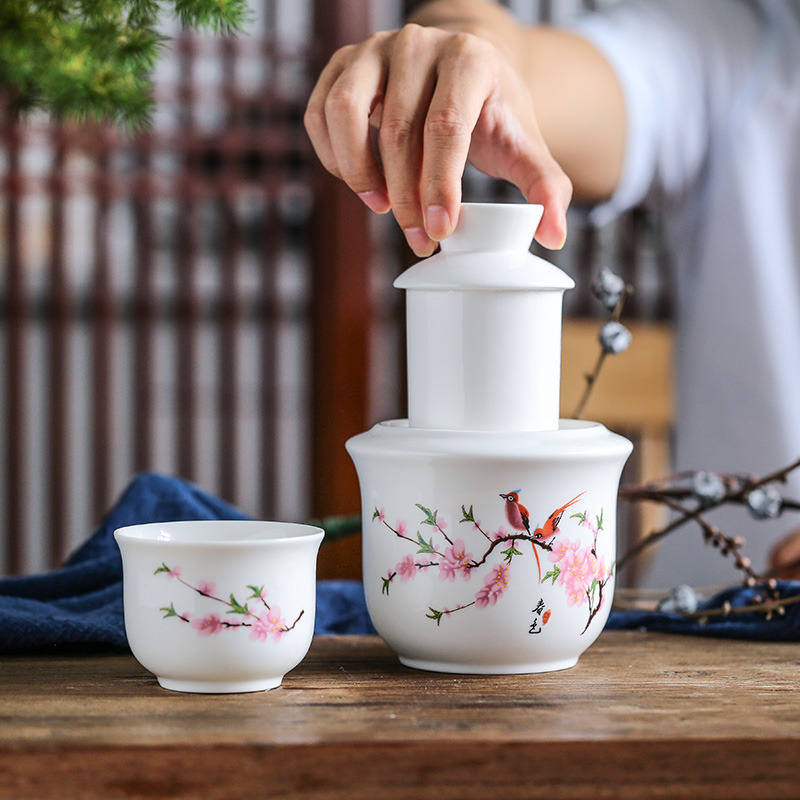 Touch the floor clearance half jins 】 wine temperature hot hip household jingdezhen Chinese rice wine liquor liquor cup