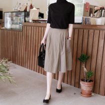 U family Literature and Art long skirt 2021 Spring and Autumn New Korean version of thin Joker big swing skirt A- line dress autumn