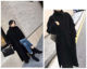 Counter-season double-faced cashmere coat women were thin and loose mid-length Hepburn wind wool black high cold thick coat high-end Counter-season double-faced cashmere coat women were thin and loose mid-length Hepburn wind wool black high cold thick coat high-end
