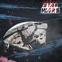 Star Wars STARWARS boy room theme soft decoration custom cosmic star aircraft wall mural