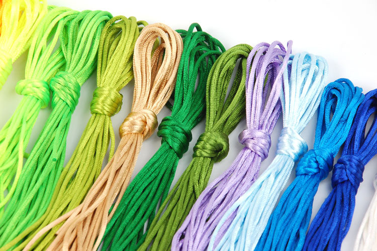 中国结绳子材料彩线编绳编制绳5号线手工编织线彩色diy编手链的红
