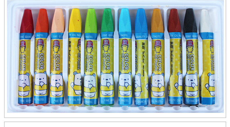 真彩正品2966a-12色挂装酷丫油画棒小盒挂装六角形蜡笔 批发