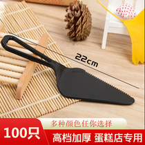 100 disposable plastic cake knives and forks cutting knives high-grade thickened birthday cake knives independent packaging