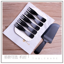 New cake knife and fork disposable cake knife and fork disc set birthday cake plate tableware set combination