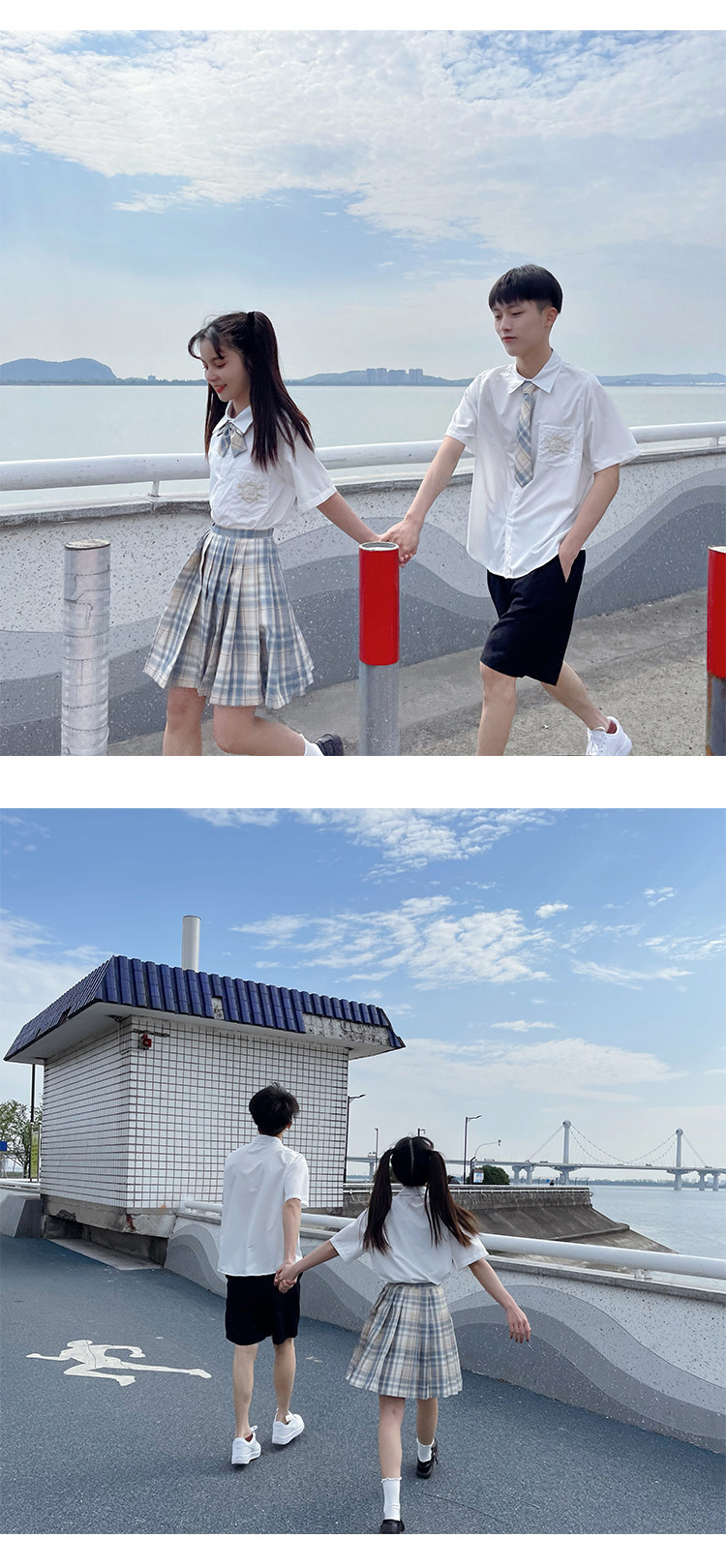 jk/dk原创日系少女短袖衬衫 刺绣情侣短袖衬衣 c316 cs643 p55 - 17网