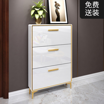 Light luxury shoe cabinet household door entrance ultra-thin 19cm entrance bucket modern simple paint storage narrow shoe cabinet