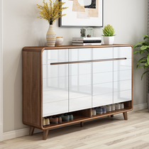 Entering the living room shoe cabinet entering the home porch cabinet home door large capacity Chinese solid wood frame lockers Nordic storage