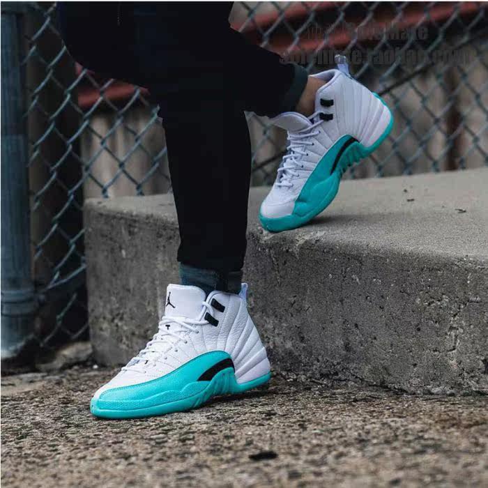 独配 air jordan    light aqua aj12 蒂芙尼  湖水蓝 510815-100