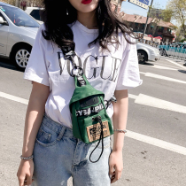 Satchel shoulder bag female Joker ins Casual Canvas Chest Bag Canvas Bag Small Cross-body Mini Chest Bag