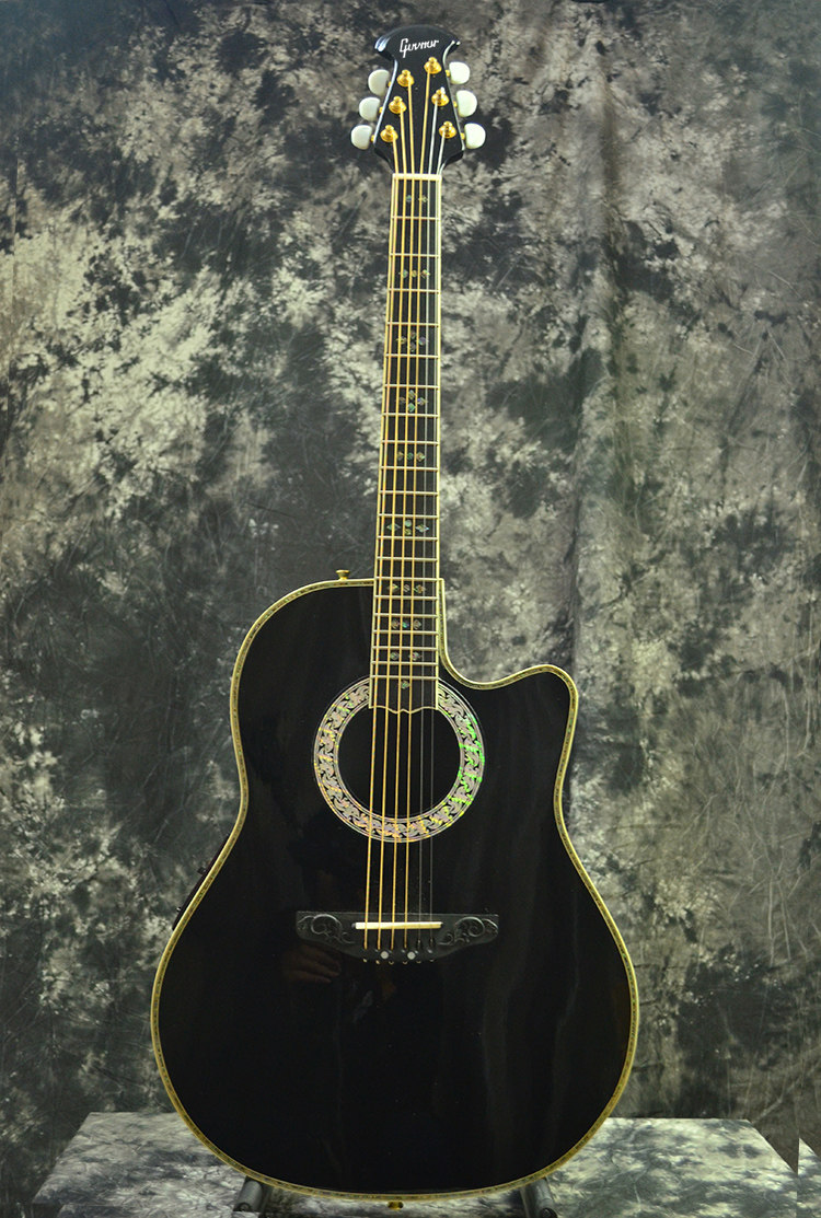 beyond91演唱会黄家驹同款1869民谣电箱木吉他41寸碳纤维龟背吉他