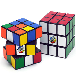 孩之宝rubiks cube鲁比克三阶rubik魔方6色贴纸345阶魔方底座支架_不