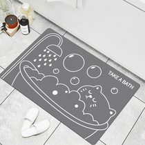 Cartoon bathroom absorbent non-slip Mat toilet door suede mat carpet entrance mat mat mat