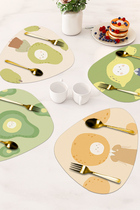 Leather anti-scalding table mat Western dining mat waterproof and oil-proof insulation mat household bowl mat coaster pot mat dinner plate mat